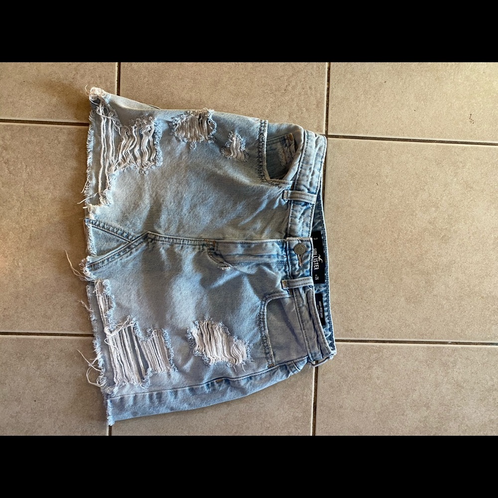 sz 3 high rise ripped jean skirt